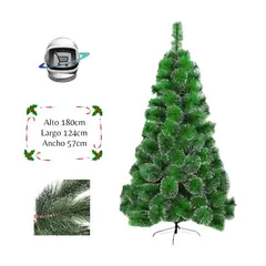 BIGBAMSPACE - Arbol De Navidad 180 Cm Nevado Blanco Premium Nieve