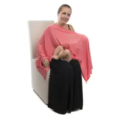 AMAMANTAS - Pañuelo de Lactancia Algodón 6 en 1 Coral