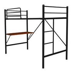 FUTONES Y MUEBLES - Cama Alta 1 Plaza Con Escritorio