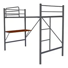 FUTONES Y MUEBLES - Cama Alta 1 Plaza Con Escritorio