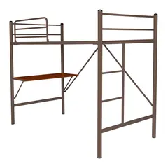 FUTONES Y MUEBLES - Cama Alta 1 Plaza Con Escritorio