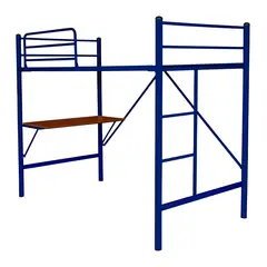 FUTONES Y MUEBLES - Cama Alta 1 Plaza Con Escritorio