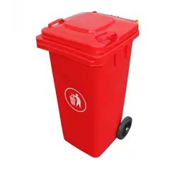 SIGNET - Contenedor Basura 120 Litros Rojo Basurero