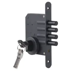 ODIS - Cerrojo Embutir 605 Llave-Seguro - Negro