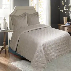 GENERICO - Cubrecama Quilt Cobertor de Verano 1.5 Plazas D4 Vison
