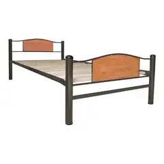 FUTONES Y MUEBLES - Cama Metálica Child 1.5 Plaza Castaño