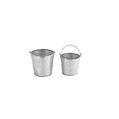 IMAHE - CUBO REDONDO 10 x 9 CM CON ASA GALVANIZADO
