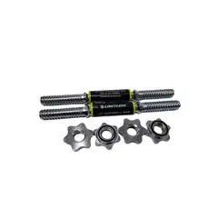 GENERICO - Barras Para Mancuernas Cromadas De 35,5 Cm Limitless