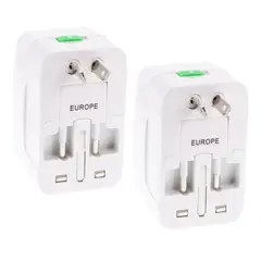 GENERICO - X2 Adaptador De Enchufe Americano Conector Universal Europeo