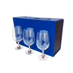 PERFECT CLASS - Set 3 Copas Cervecera Pie Cobrizado