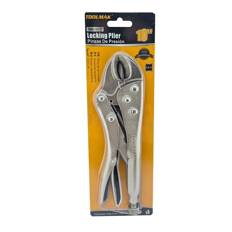 Alicate Caiman De Presion Boca Curva 10 Pulgadas Toolmak