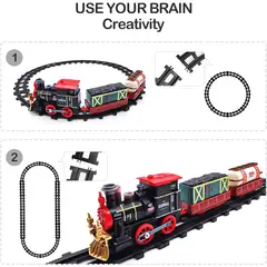 GENERICO - Tren Clasico tira humo Sonido Luces Ideal para Obsequiar