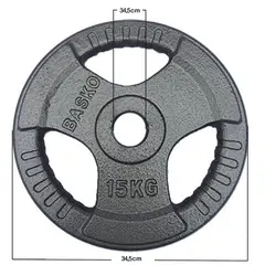 BASKO FITNESS - Fitness Discos Olimpicos Acero Par 15 Kg