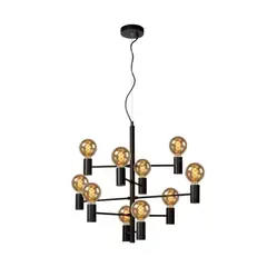 BOSCO - LAMPARA COLGANTE LEANNE NEGRO 10xE27