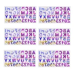 Pasteleria - X6 Molde De Silicona Letras Moldes Silicona Resina 36cavid