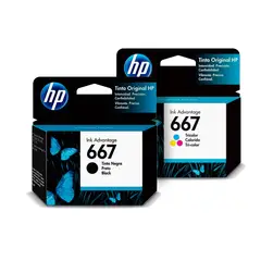 HP - 2 Tintas 667 Genuinas 1275/2374/2375/2376/2775/2776