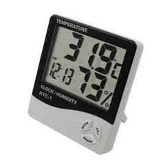 GENERICO - Medidor Para Temperatura y Humedad HTC-1 Incluye Reloj Alarma