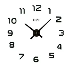 KUANGYE - Reloj De Pared 3d Grande Números Negros