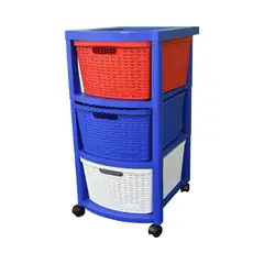 RIMAX - Cajonero Infantil 3 Gavetas Azul 39x33x66 cms