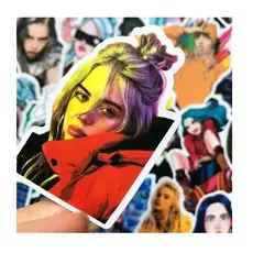 GENERICO - 50 Stickers de Billie Eilish - Etiquetas Autoadhesivas