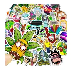 GARSIL - 50 Stickers Rick y Morty - Etiquetas Autoadhesivas