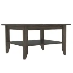 FMFURNITURE - Mesa De Centro - Café Oscuro y Café Oscuro 45x80x70 cm