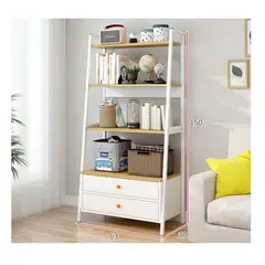 HOMER DESIGN - Estante Living 4 Niveles Con Cajones 150*63*30cm Organizador 2 cajones