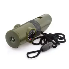 GENERICO - Silbato 7 en 1 para supervivencia al aire libre, camping