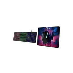 XTECH - Kit Gamer Teclado + Mouse + MousePad 1.200dpi Negro