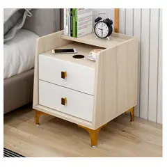 HOMER DESIGN - Velador 2 Niveles Con Cargador Inalambrico 40*34*50 Doble