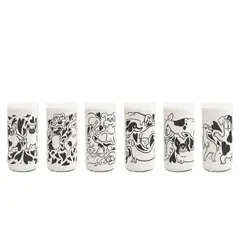 GREEN GLASS - DOG LOVER - JUEGO DE 6 VASOS PERRUNOS
