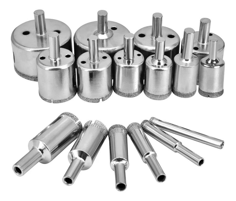 Brocas Copa Para Cerámicos Mármol Vidrio Piedra 16pcs 6-50mm