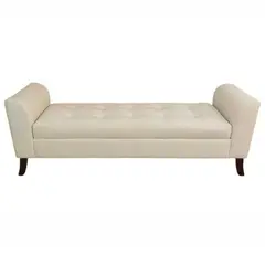 GENERICO - Banqueta Baúl Roma Color Beige Tamaño King 170x45x60cm