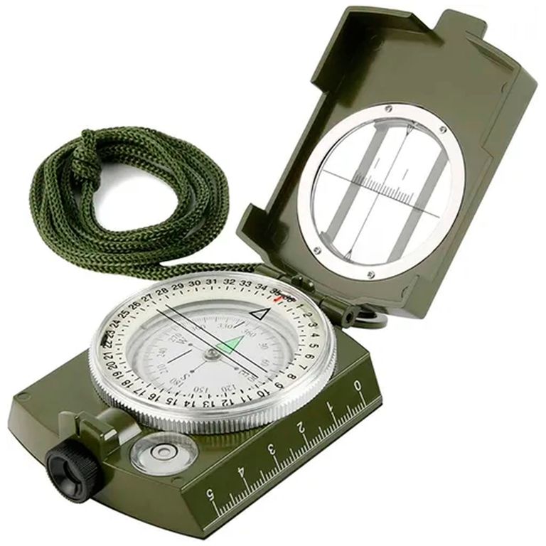 Brújula Militar Luminosa Multifunción Con Inclinómetro Ip65