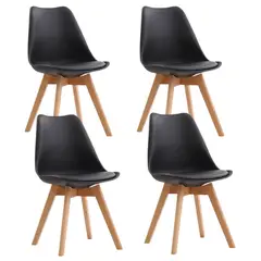 GENERICO - Pack 4 Sillas Negras Tulip