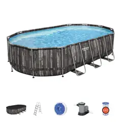 BESTWAY - Piscina Ovalada Filtro + Accesorios 6.10X3.66X1.22M