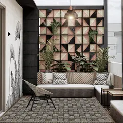 DAVANTI - Alfombra Decorativa Terraza Baldosa Ligure 140X220Cm