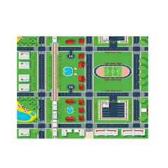 DAVANTI - Alfombra Decorativa Infantil Ciudad 140X160Cm