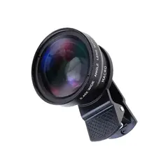 GENERICO - Lente Gran Angular Macro Ojo De Pez Para iPhone Samsung