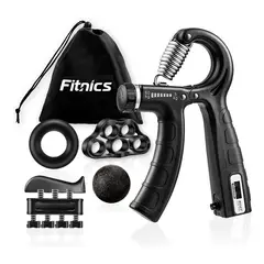 FITNICS - Set Hand Grip Ejercitador Manos Y Antebrazo 10-60 Kg