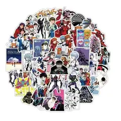 GARSIL - 50 Stickers Evangelion - Etiquetas Autoadhesivas