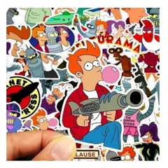 GARSIL - 50 Stickers Futurama - Etiquetas Autoadhesivas