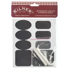 KILNER - Set 24 Etiquetas Autoadhesivas Para Frascos Con Tiza