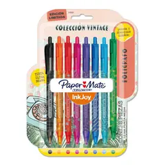 PAPER MATE - Set 8 Bolígrafos Inkjoy Colección Vintage Surtido