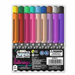 LAVORO - Marcadores Punta Pincel 18 Colores