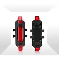 DEFENSOR FOREVER - Luz trasera recargable para bicicleta rojo