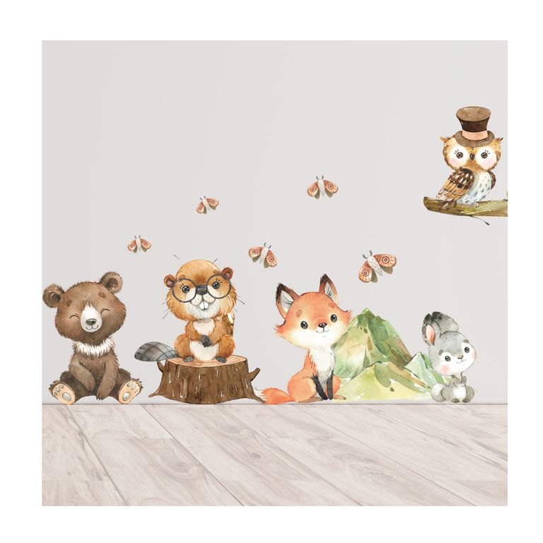 Adhesivos Vinilo Decorativo Infantil Amigos del Bosque