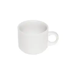 STAR FINE PORCELAIN - SET DE 12 TAZAS CAFE DE PORCELANA BLANCOS STAR ROUND