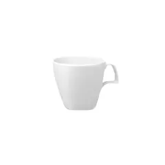 STAR FINE PORCELAIN - SET DE 12 TAZAS CAFE DE PORCELANA BLANCOS CUADRADA 80CC STAR ROUND