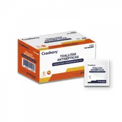 CRANBERRY - Toallitas Desinfectantes Con Alcohol Isopropílico 70% 100 Un